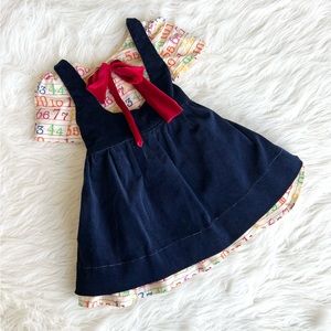 Vintage Handmade 3-Piece Alphabet ABC Pinafore School Girl Dress Size 4/5